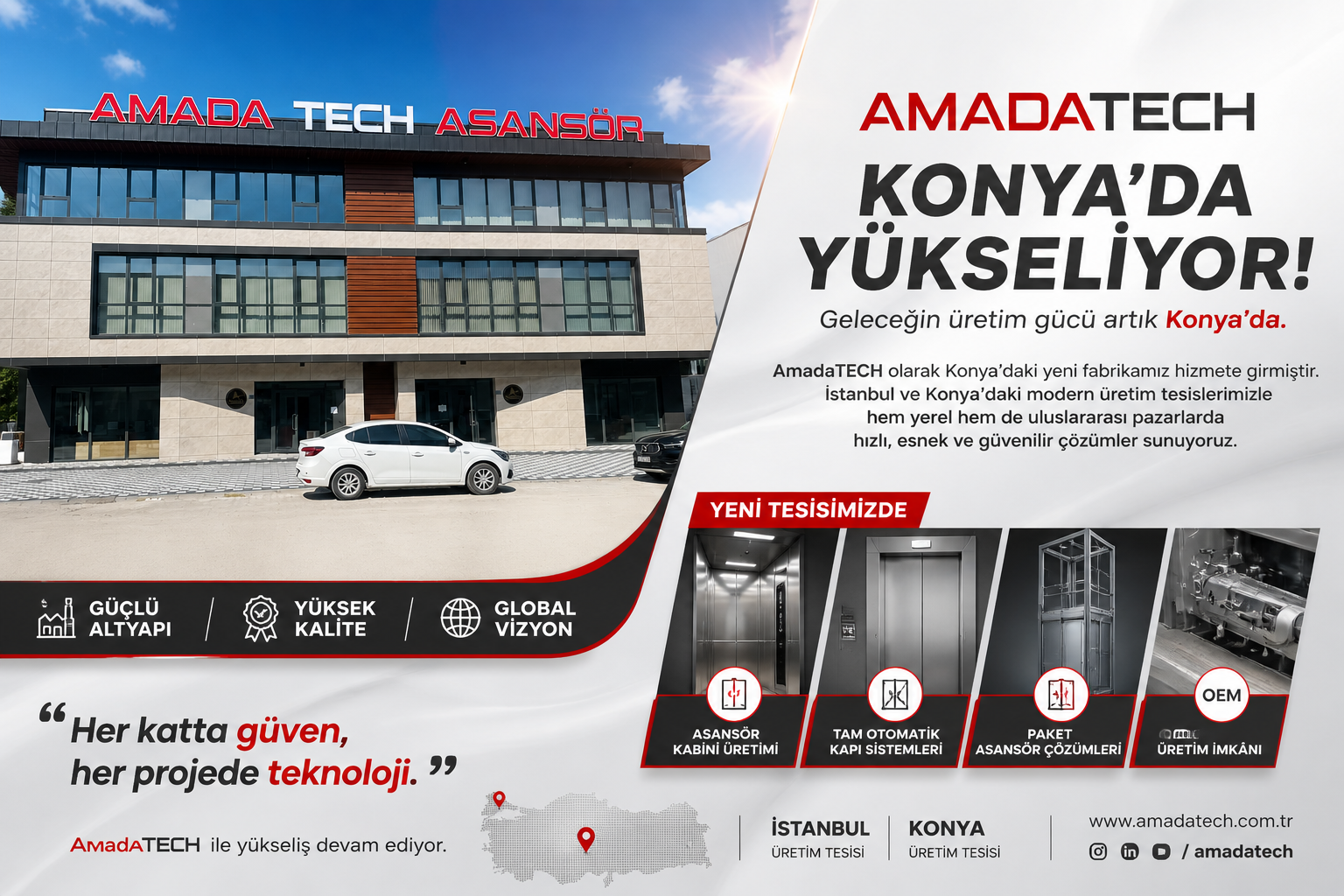 AmadaTECH Konya Konya Fabrikamız Hizmete Girmiştir